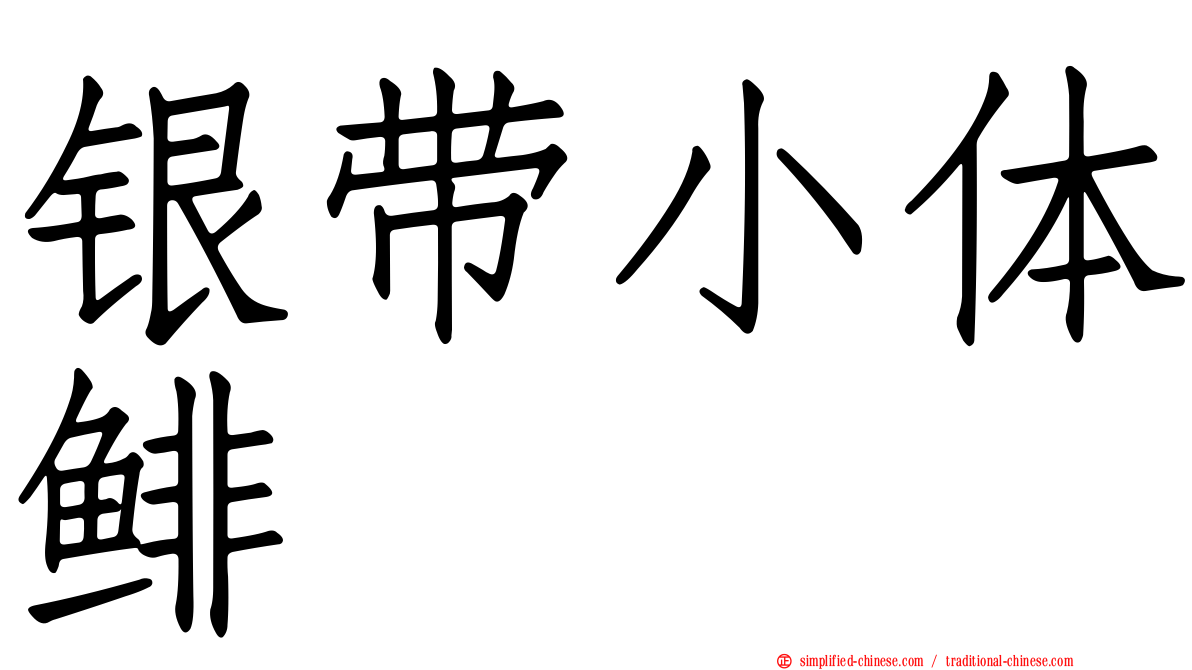 银带小体鲱