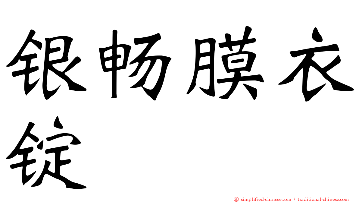 银畅膜衣锭