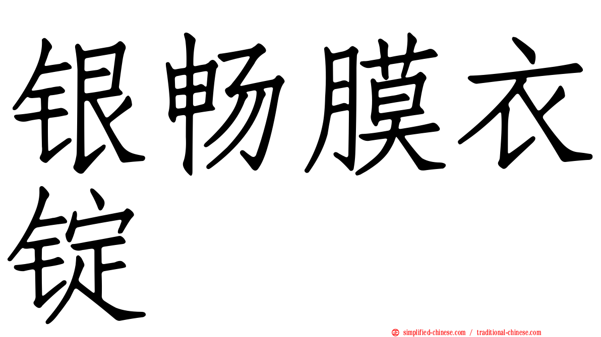 银畅膜衣锭