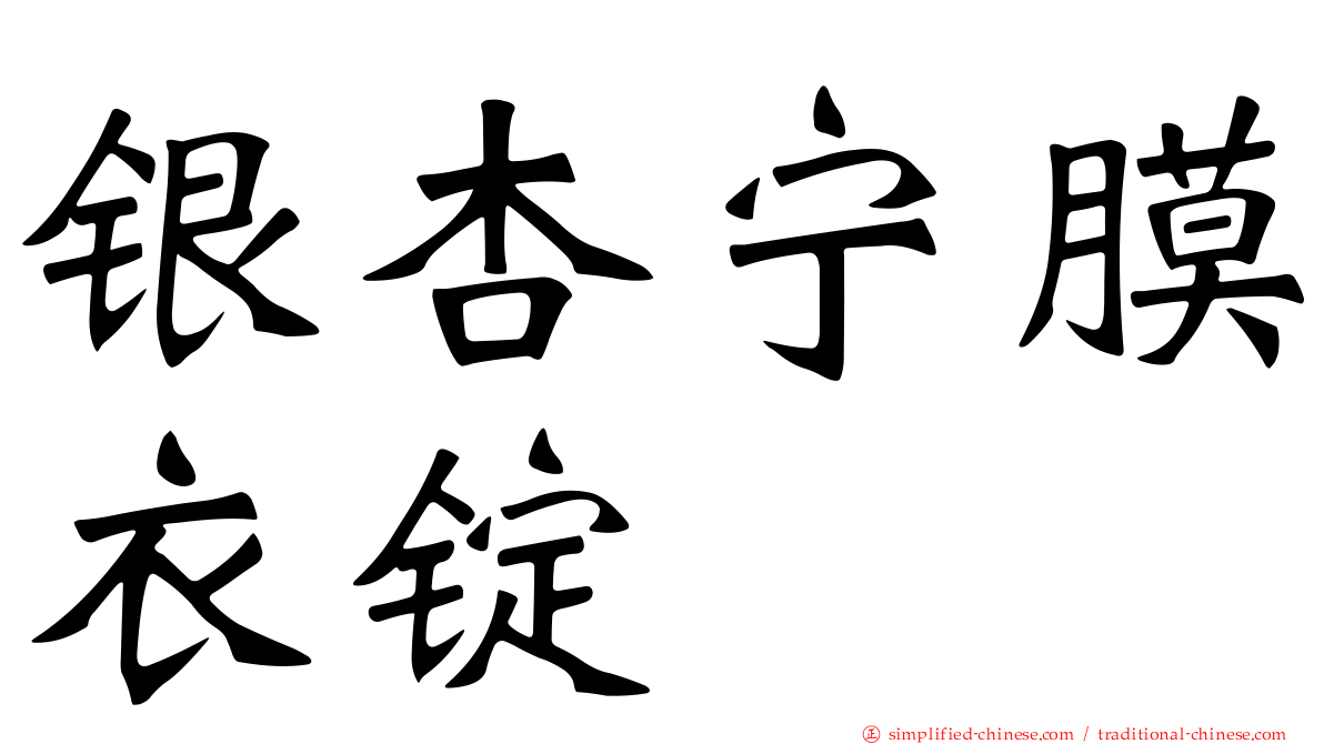 银杏宁膜衣锭