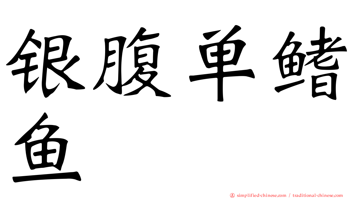 银腹单鳍鱼
