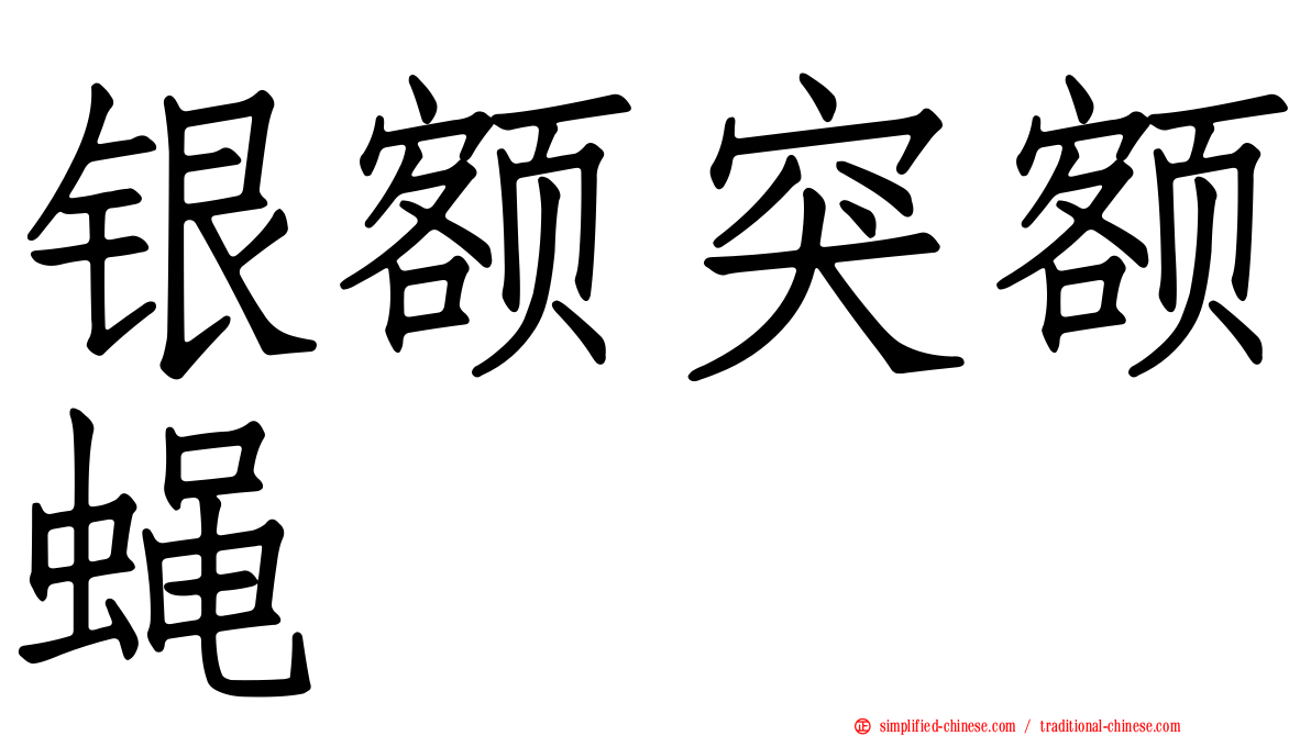 银额突额蝇