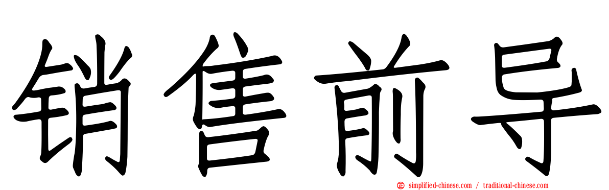 销售前导