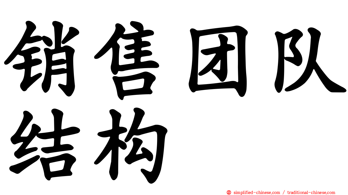销售团队结构