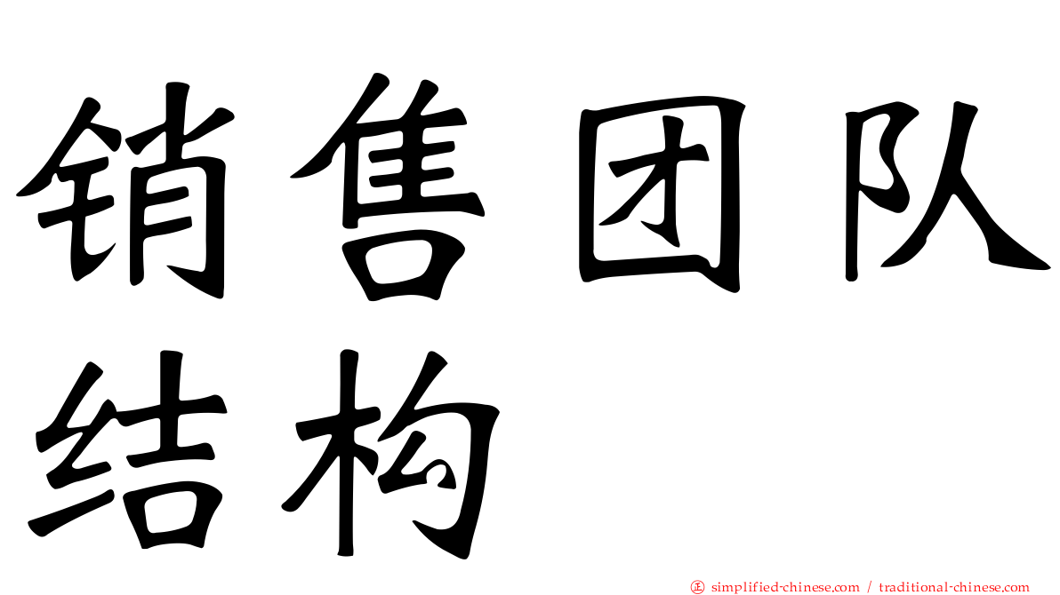 销售团队结构