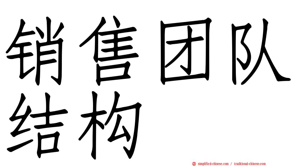销售团队结构