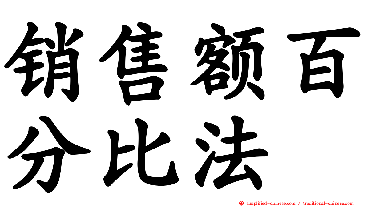 销售额百分比法