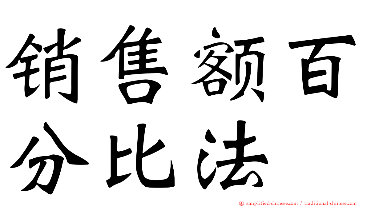 销售额百分比法
