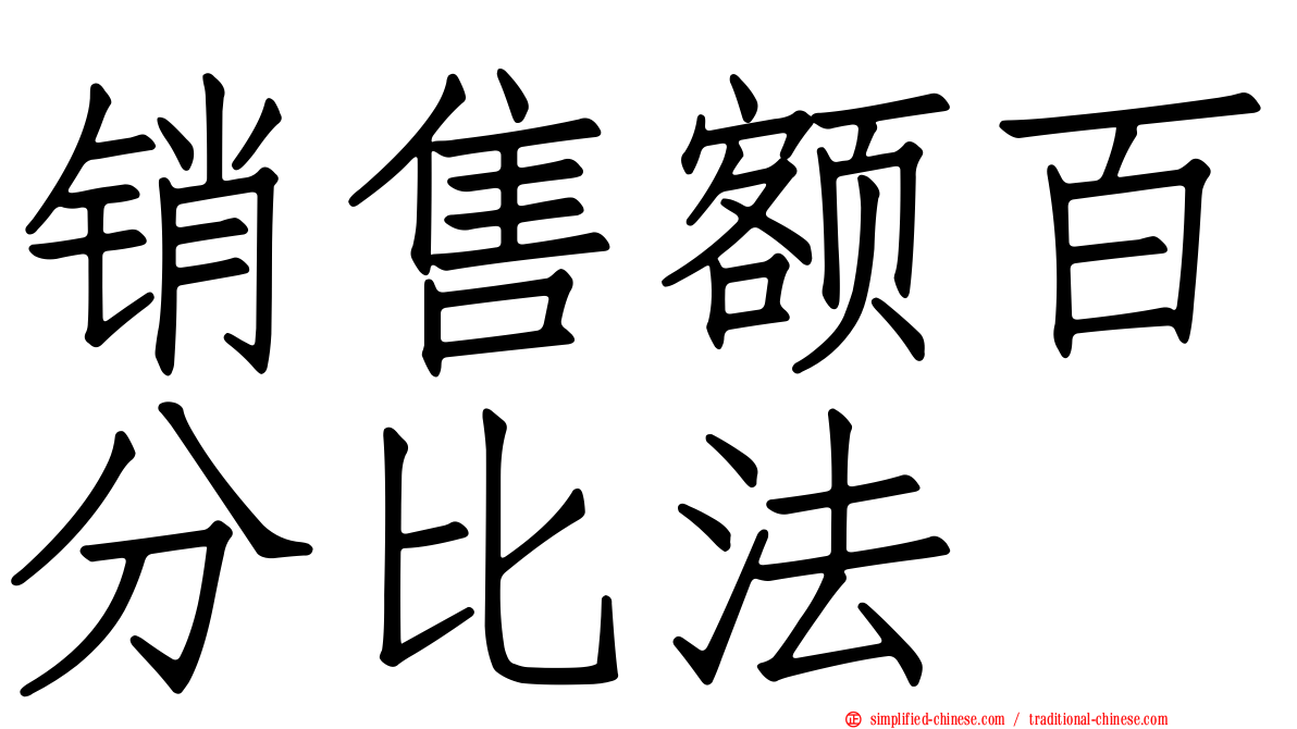 销售额百分比法