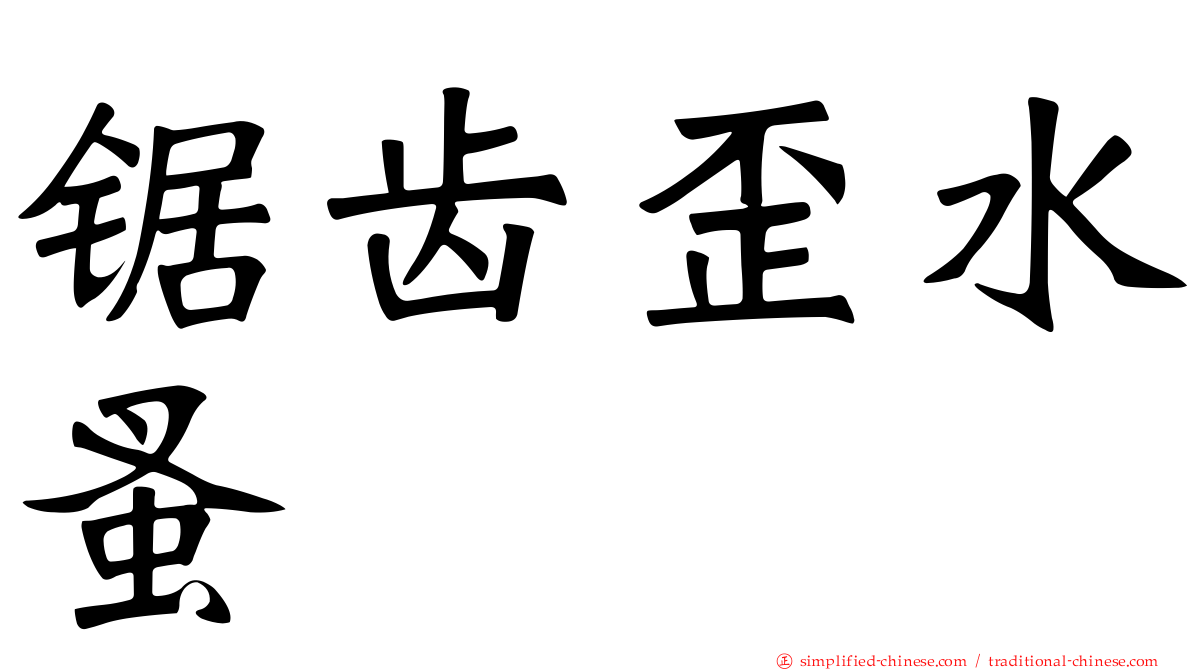 锯齿歪水蚤