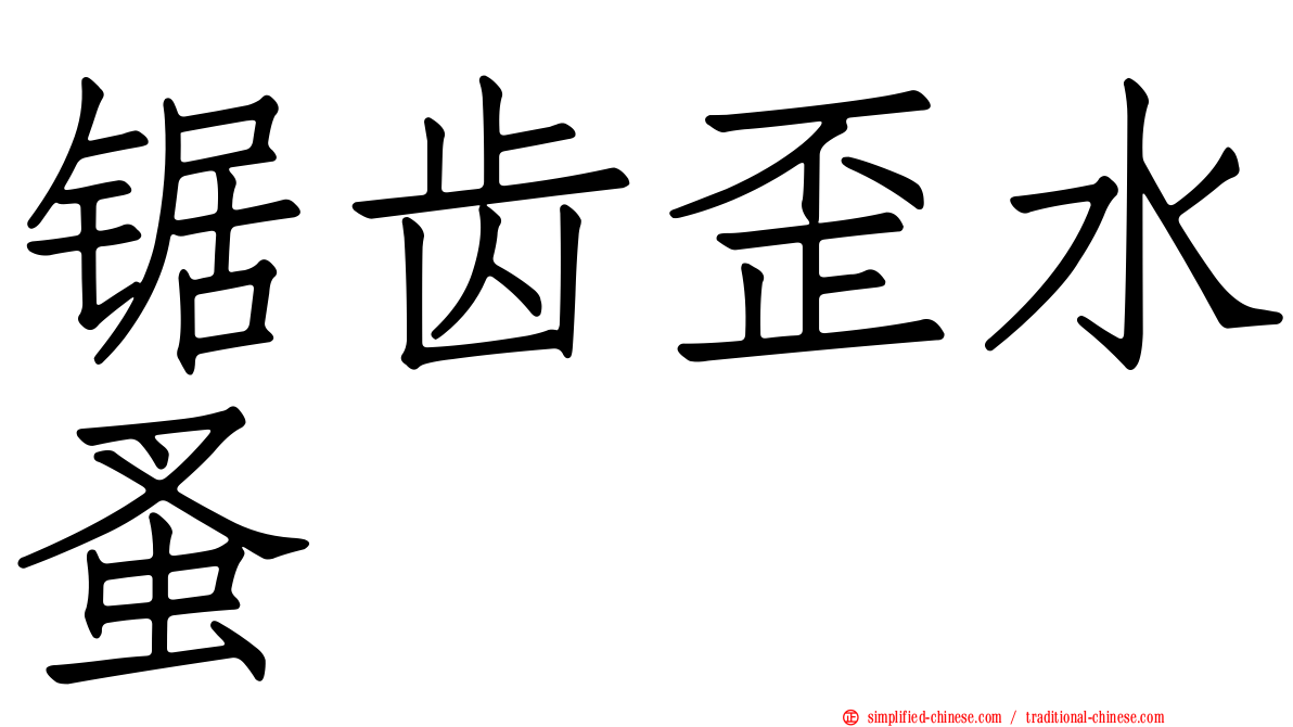 锯齿歪水蚤