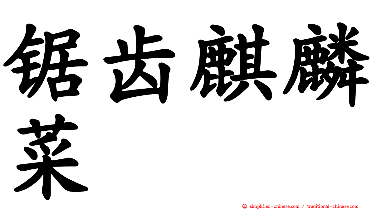 锯齿麒麟菜