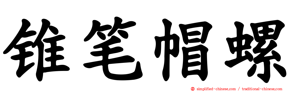 锥笔帽螺