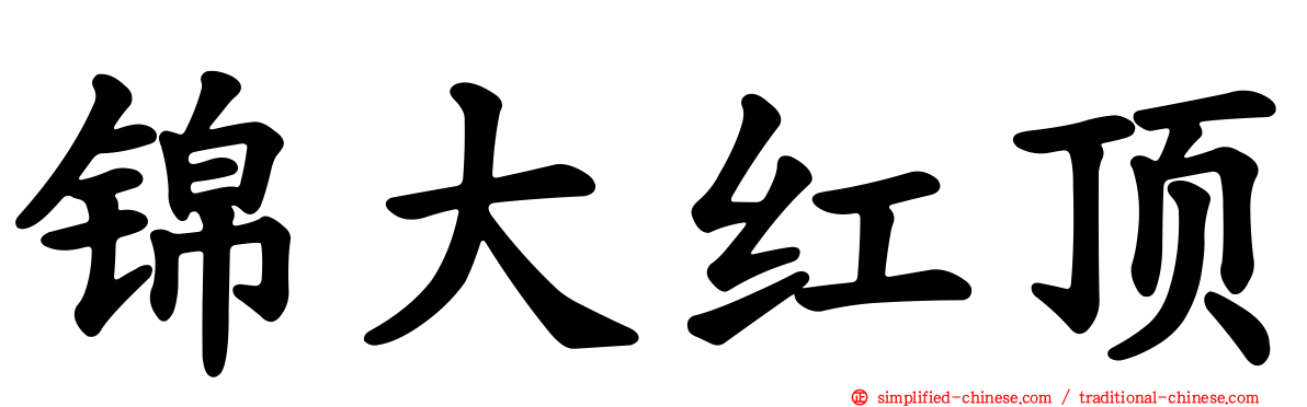 锦大红顶