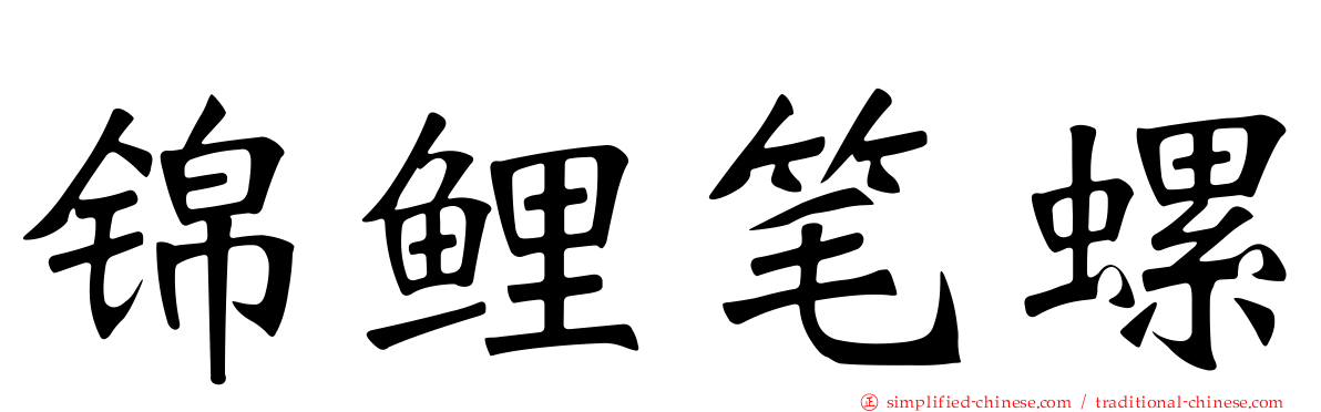 锦鲤笔螺