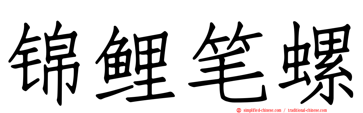 锦鲤笔螺