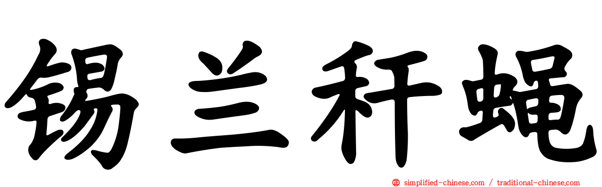 锡兰秆蝇