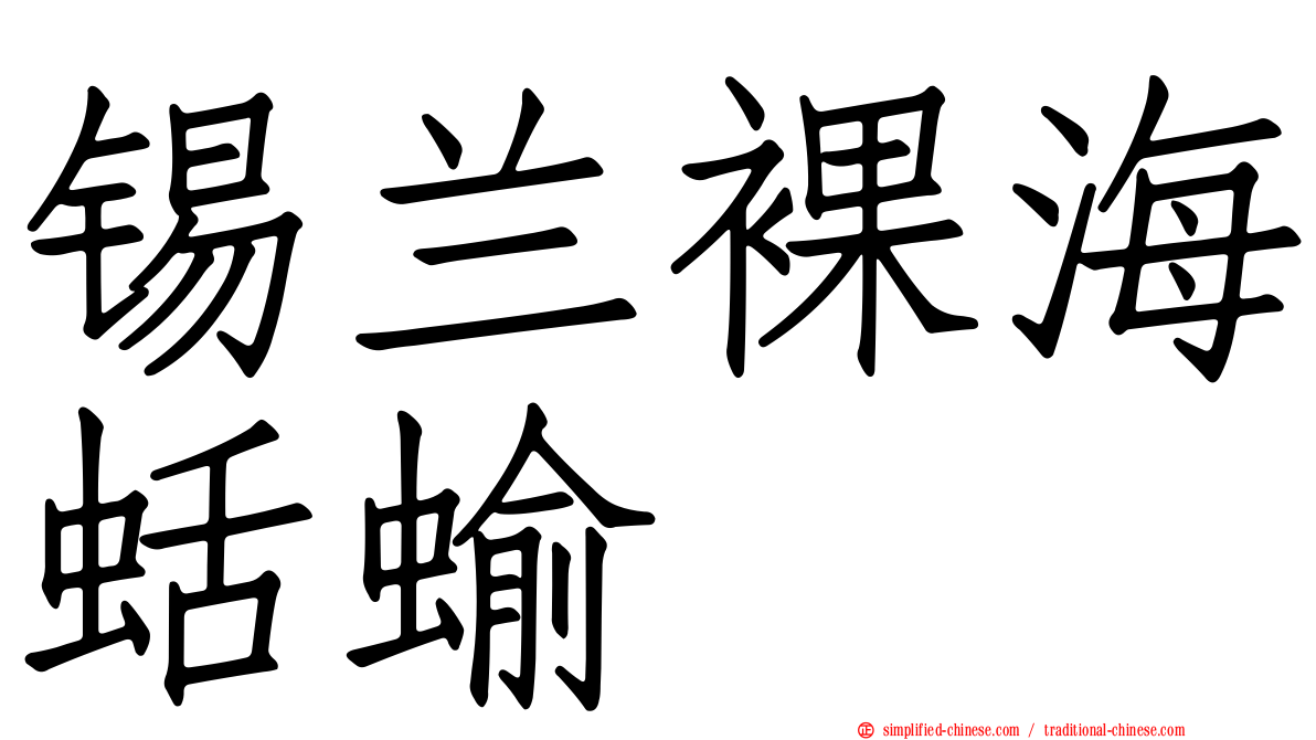 锡兰裸海蛞蝓