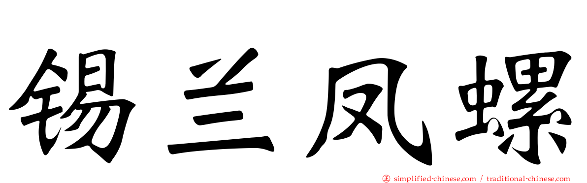 锡兰凤螺