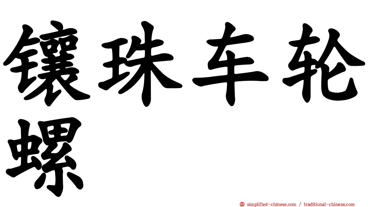 镶珠车轮螺