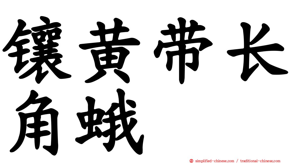 镶黄带长角蛾