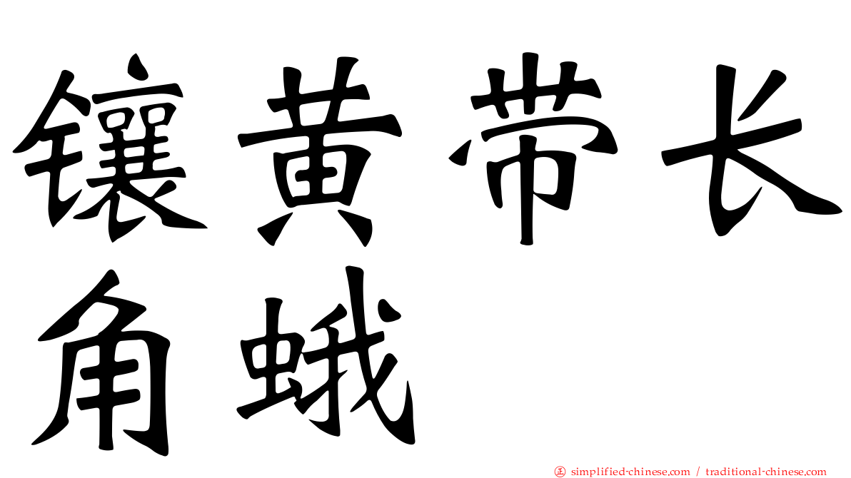 镶黄带长角蛾