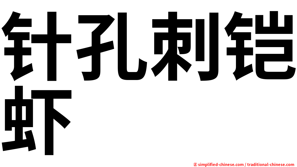 针孔刺铠虾