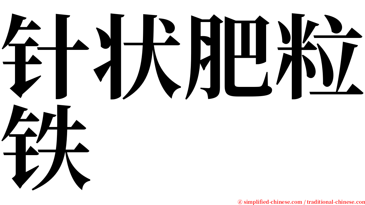 针状肥粒铁 serif font