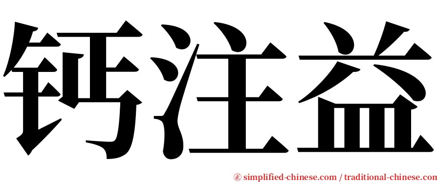 钙注益 serif font