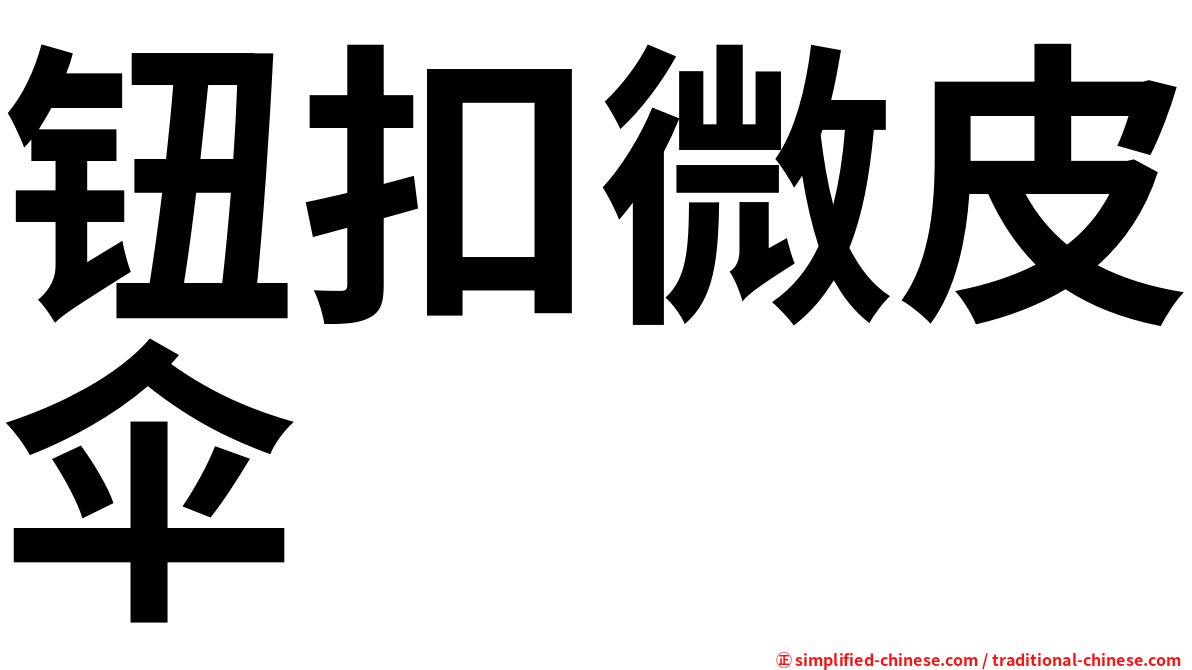 钮扣微皮伞