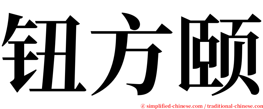 钮方颐 serif font