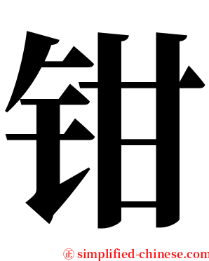 钳 serif font