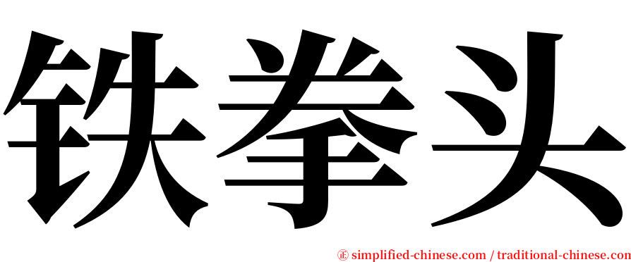 铁拳头 serif font