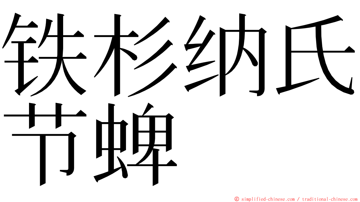 铁杉纳氏节蜱 ming font