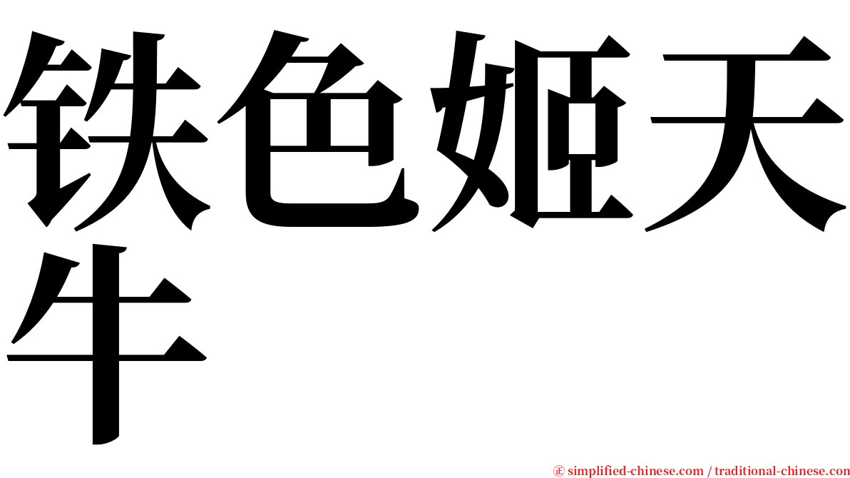 铁色姬天牛 serif font