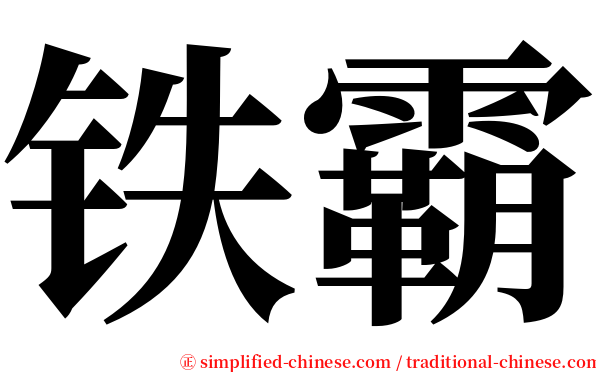 铁霸 serif font