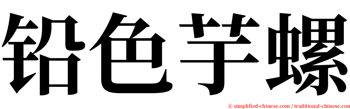 铅色芋螺 serif font