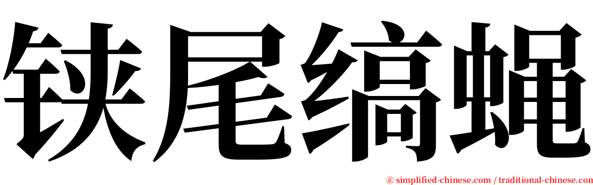 铗尾缟蝇 serif font