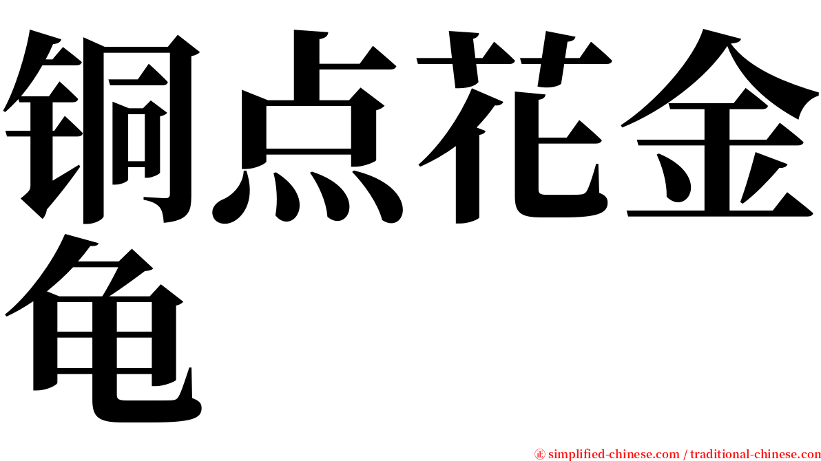 铜点花金龟 serif font