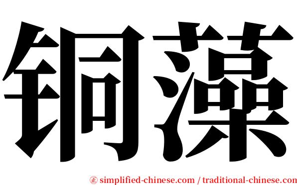 铜藻 serif font