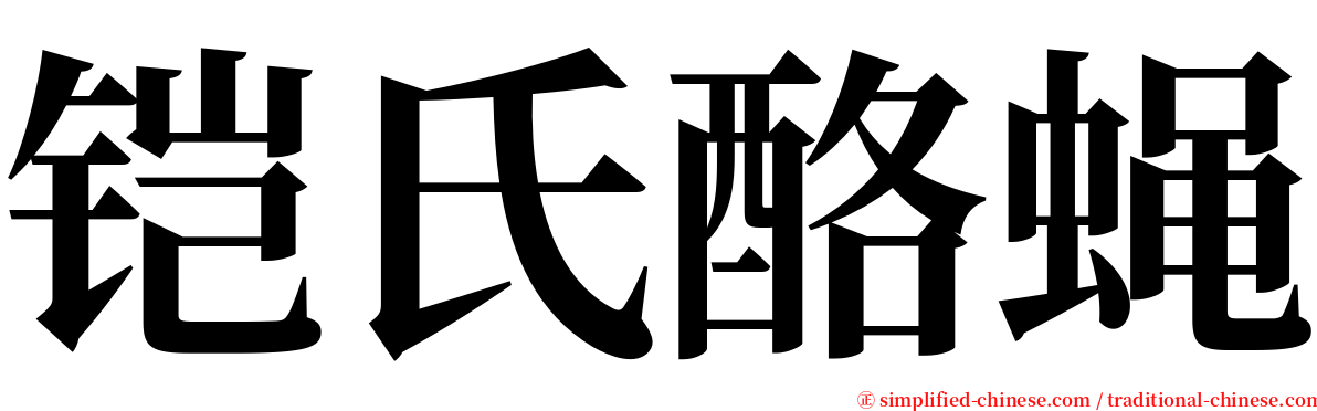 铠氏酪蝇 serif font