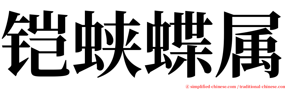 铠蛱蝶属 serif font