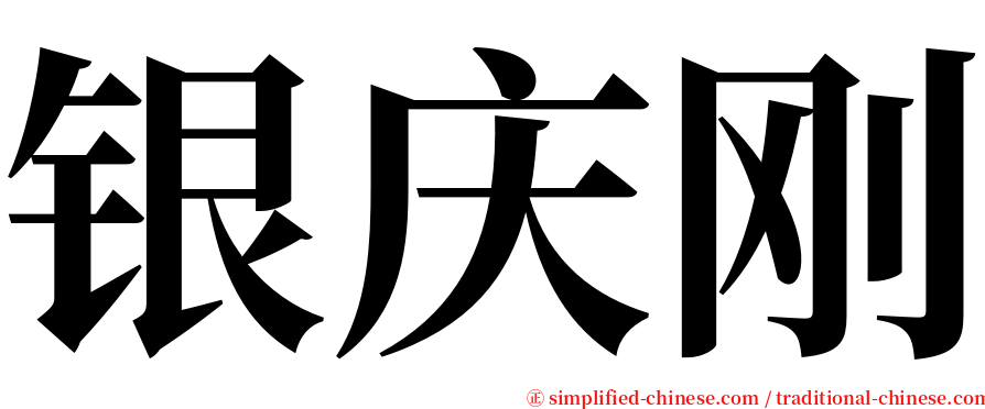 银庆刚 serif font