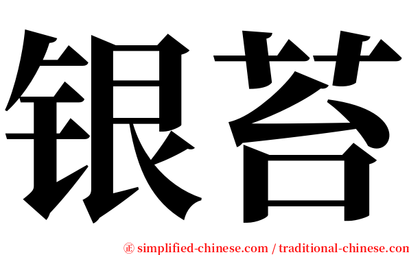 银苔 serif font