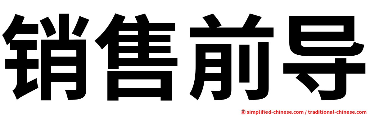 销售前导