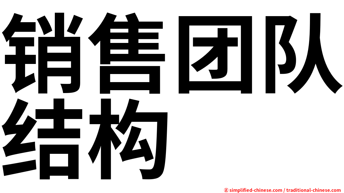 销售团队结构