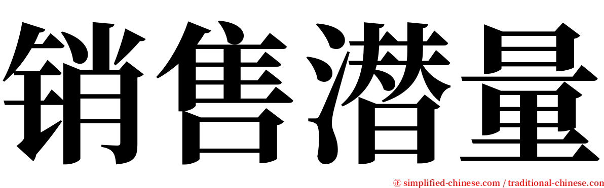 销售潜量 serif font