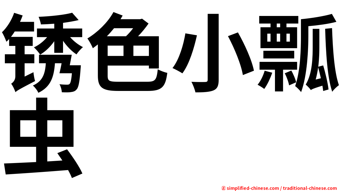 锈色小瓢虫