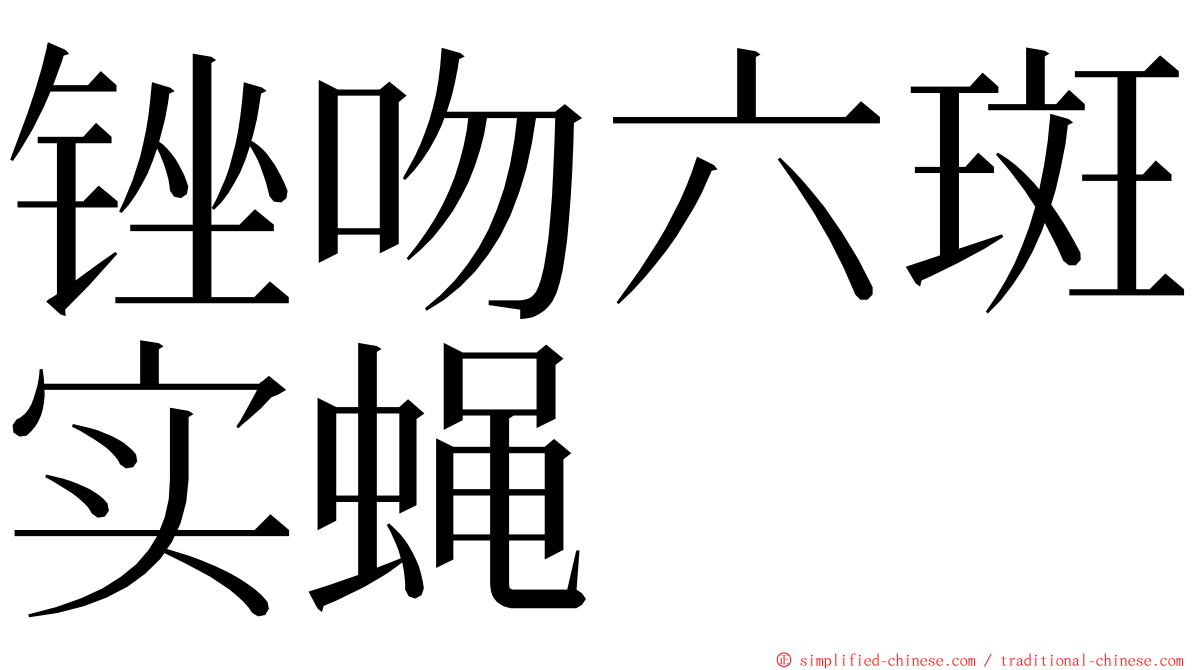 锉吻六斑实蝇 ming font
