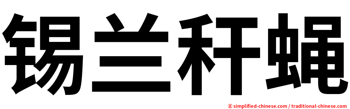 锡兰秆蝇